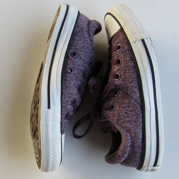 Converse Chuck Taylor All Star Low Top Tweed Cloth Purple Madison Sneakers - Picture 6 of 9